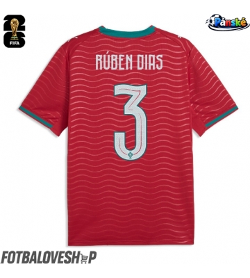 Portugalsko Ruben Dias #3 Domácí Dres MS 2026 Krátký Rukáv